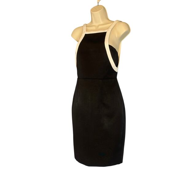 Finders Keepers GO ALL NIGHT Black White Backless Sleeveless Sheath Dress Small - Picture 6 of 8